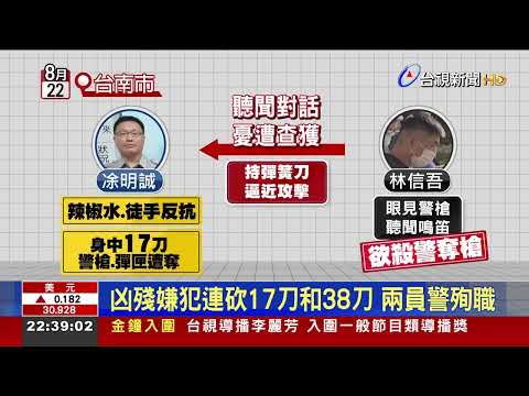 殺警凶嫌求處死刑 警最後悲鳴"想喝水"
