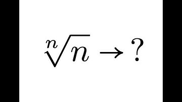 Limit of nth root of n as n goes to infinity