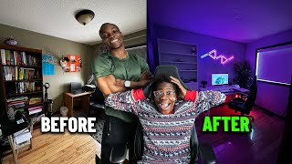 Surprising My Little Brother With A Crazy Room Transformation!