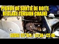 Suzuki 125 TUX / 125 GN / 125 DR - Changement pignon de sortie de boîte et réglage tension de chaîne