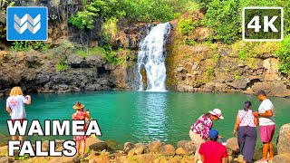 [4K] Waimea Valley Falls in North Shore Oahu, Hawaii - Hiking/Walking Tour 🎧 Relaxing Nature Sound