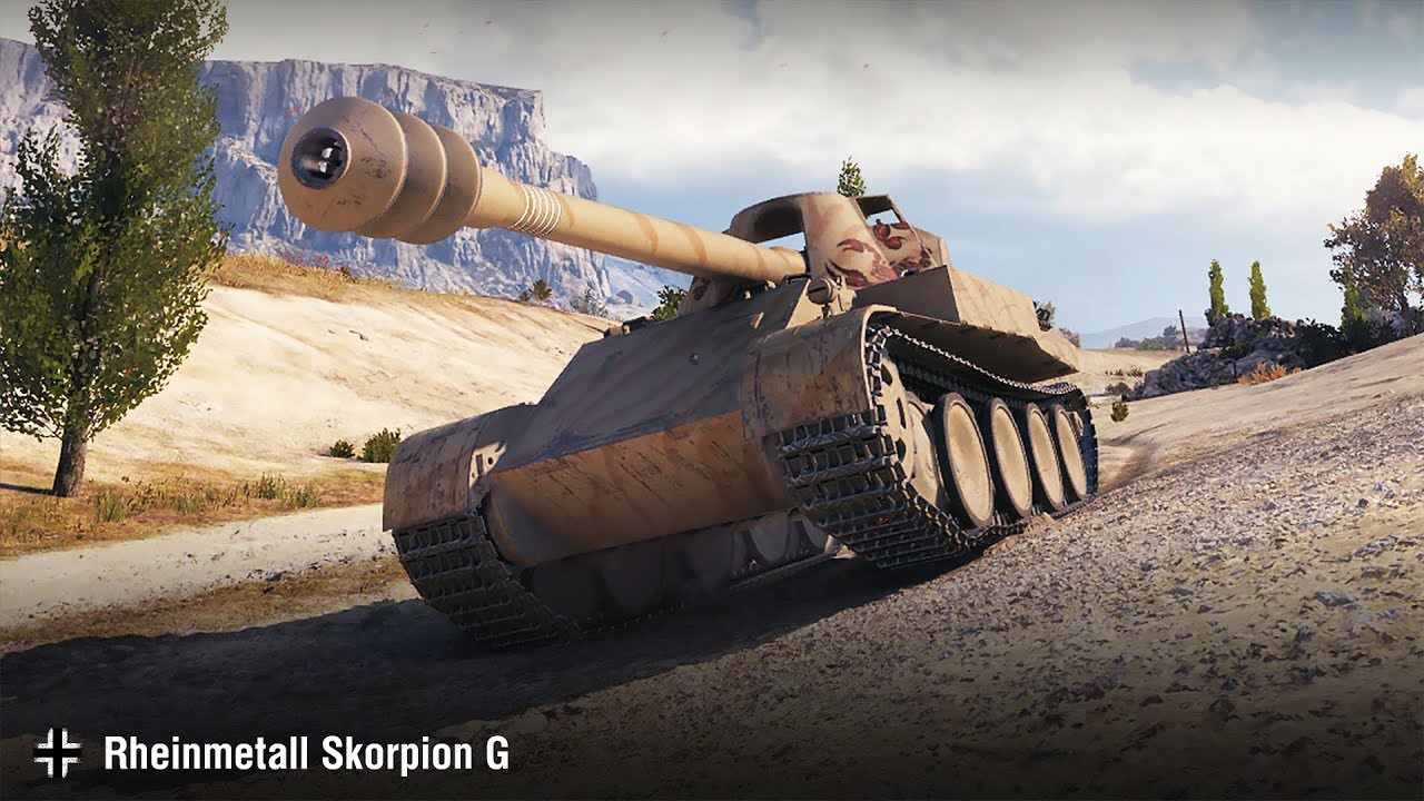 как играть в 21 10 фрагов на Rheinmetall Skorpion G | Степи – Встречный бой
