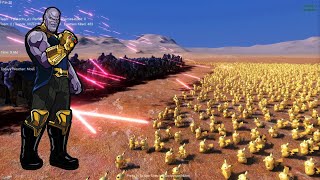5000 Pikachu vs 500 Thanos Ultimate Epic Battle Simulator UEBS | Pikachu Vs Thanos Battle Simulator