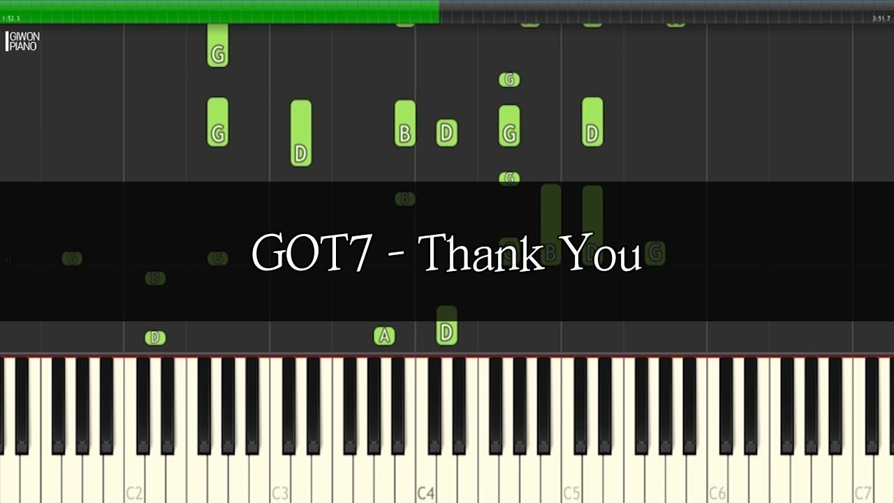 GOT7 - Thank You (고마워) | piano tutorial - YouTube
