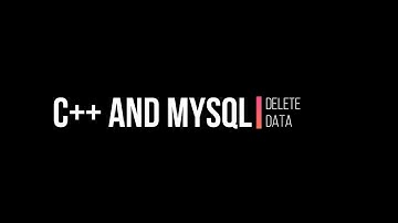 C++ and MySQL - Delete Data