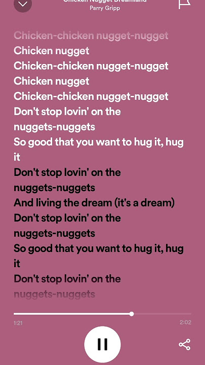 Parry Grip - Chicken Nugget Dreamland Lyrics