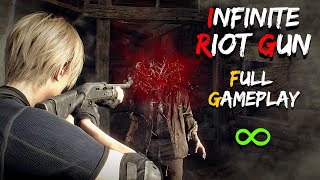 INFINITE RIOT GUN ONLY! | Full Gameplay | PROFESSIONAL | Resident Evil 4 Remake