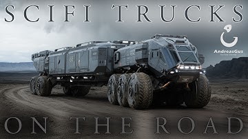 Scifi Trucks on the Road 4K