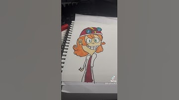 Drawing warioware characters in different styles part 3 mona in invader zim style #shorts