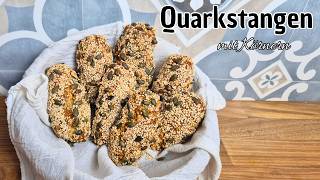 Glutenfreie Quarkstangen mit Sesam 😋 Ohne Mehl, ohne Hefe & in 35 Minuten fertig #329