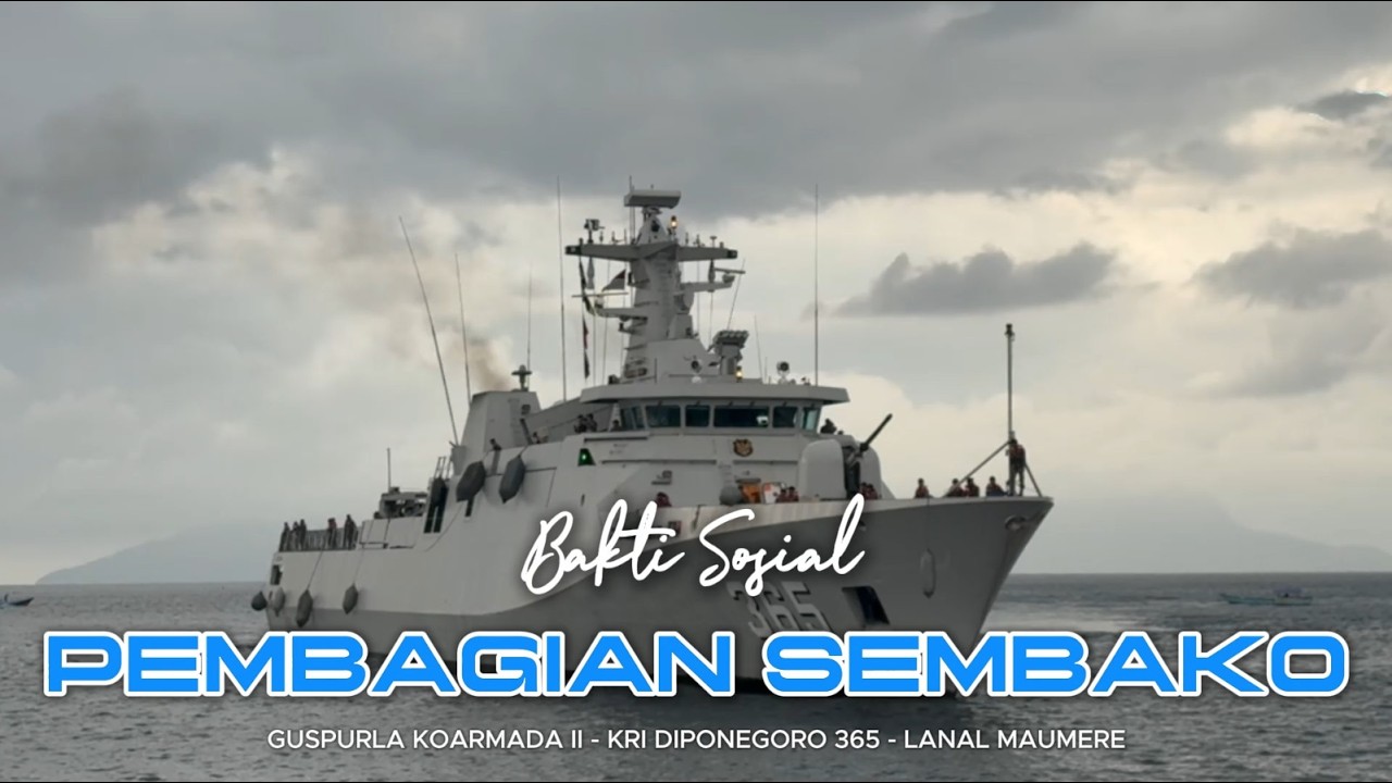 TNI AL MELALUI GUSPURLA KOARMADA II BERIKAN BANTUAN PAKET SEMBAKO DI TELUK MAUMERE