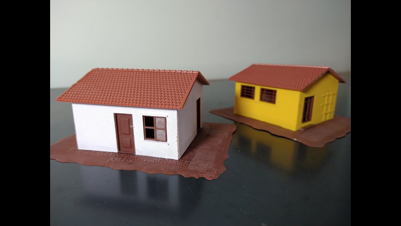 Montagem Casa Popular - kit Frateschi escala HO - Maquete trem