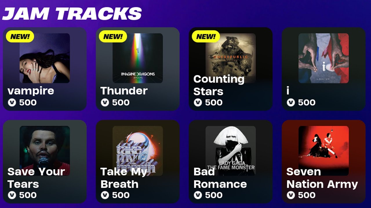 *NEW* Amazing Jam Tracks In The Fortnite Item Shop Thunder, Counting