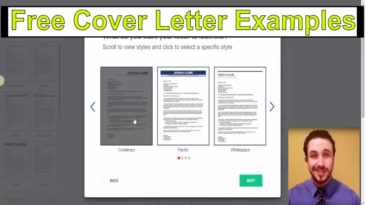 Free Cover Letter Examples YouTube