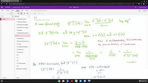 242.1.3 Derivative of inverse functions