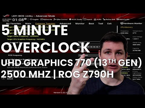 5 Minute Overclock: UHD Graphics 770 (13th Gen) to 2500 MHz