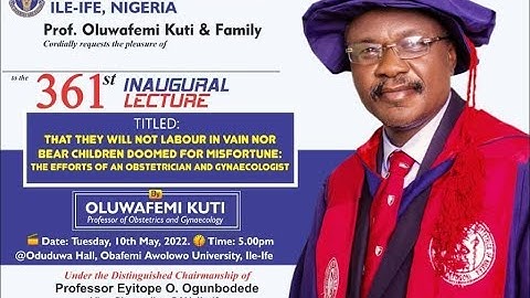 361st Inaugural Lecture