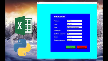 Créer un Formulaire avec Python | Tkinter et l