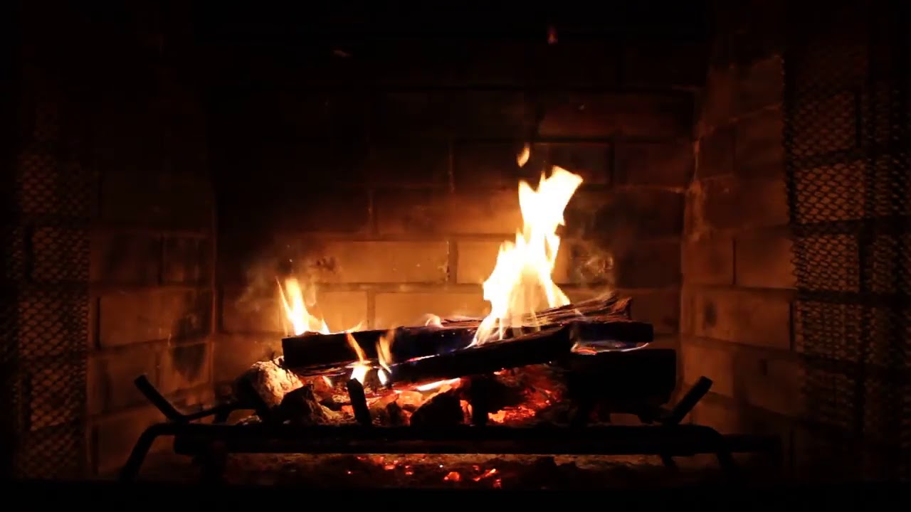 simulated fireplace screensaver