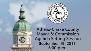 9-19-2017 Agenda Setting Session