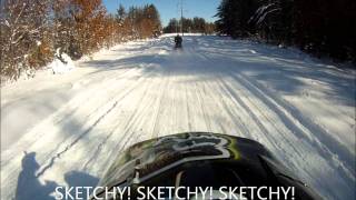 Snowmobile Jumps, Wheelies, and Close Calls