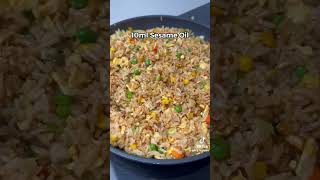 Honey Sesame Chicken & Egg Fried Rice. Credits: TikTok @aussiefitness #food #healthy #rice #tiktok