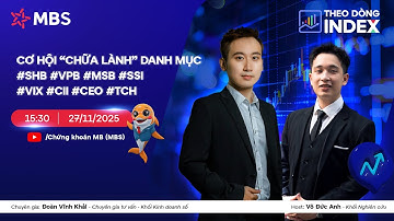 CƠ HỘI “CHỮA LÀNH” DANH MỤC | #SHB #VPB #MSB #SSI #VIX #CII #CEO #TCH | THEO DÒNG INDEX 27.11.2025