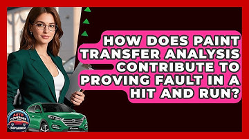 How Does Paint Transfer Analysis Contribute To Proving Fault In A Hit And Run?