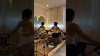 Pilates cặp đôi Mẹ & con gái 😚 #chenpilates #Pilates #reformer
