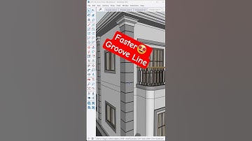 Sketchup Tips 🤩 Faster Make Grooves Line #shorts #sketchuptips