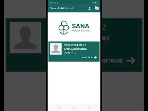 how to log out into Sana model school app