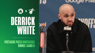 Derrick White Postgame Press Conference | Round 1 Game 5 vs. Miami Heat
