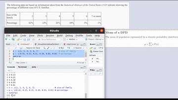 Example of finding the mean and standard deviation from a Discrete Probability Distribution