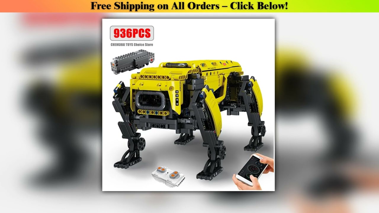 Technical Robot Toys The RC Motorized Boston Dynamics Big Dog Model AlphaDog Building Blocks