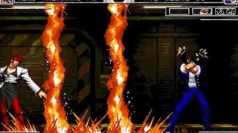 [KOF MUGEN] Iori Yasakani FL vs Clone Iori,Kyo Clone 11,Red Flames Iori