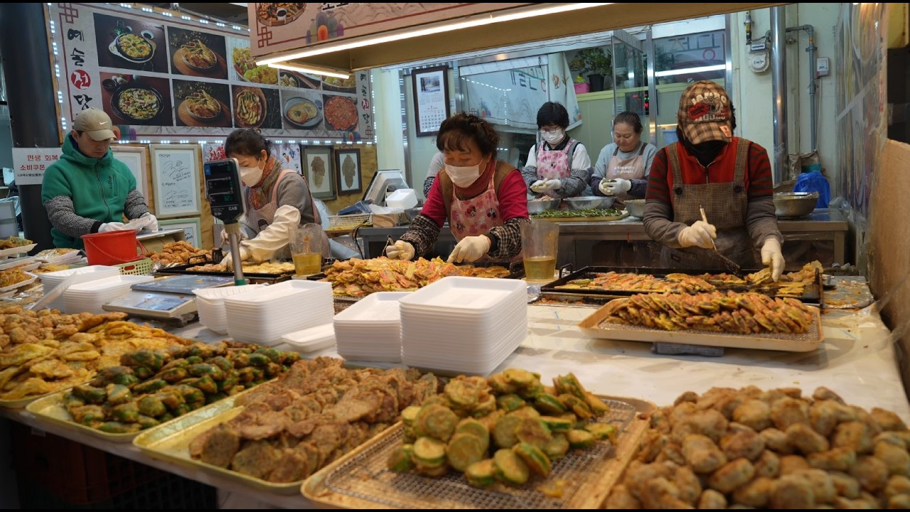직원 10명도 부족, 불황에도 대박, 한국 길거리 음식, 육전, 깻잎전, 설날 음식/ Amazing korean traditional Jeon / korean street food