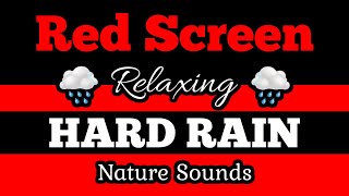 🟥RED SCREEN 🌧️HARD RAIN 🌲Soothing Nature Sounds