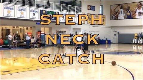 Steph Curry neck catch and splashes from practice in Oakland, day before 2018 WCF G4