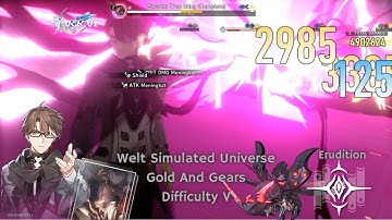 Welt Simulated Universe Gold and Gears Difficulty V | Path Erudution | Honkai Star Rail