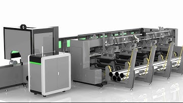 Pipe and tube fiber laser cutting machine with auto loading and unloading system