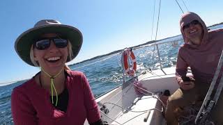 Not mudding. Sailing J27 out of Boston