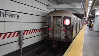 MTA NYCT Subway: Van Courtland Park Bound Bombardier R62A (1) Train @ South Ferry