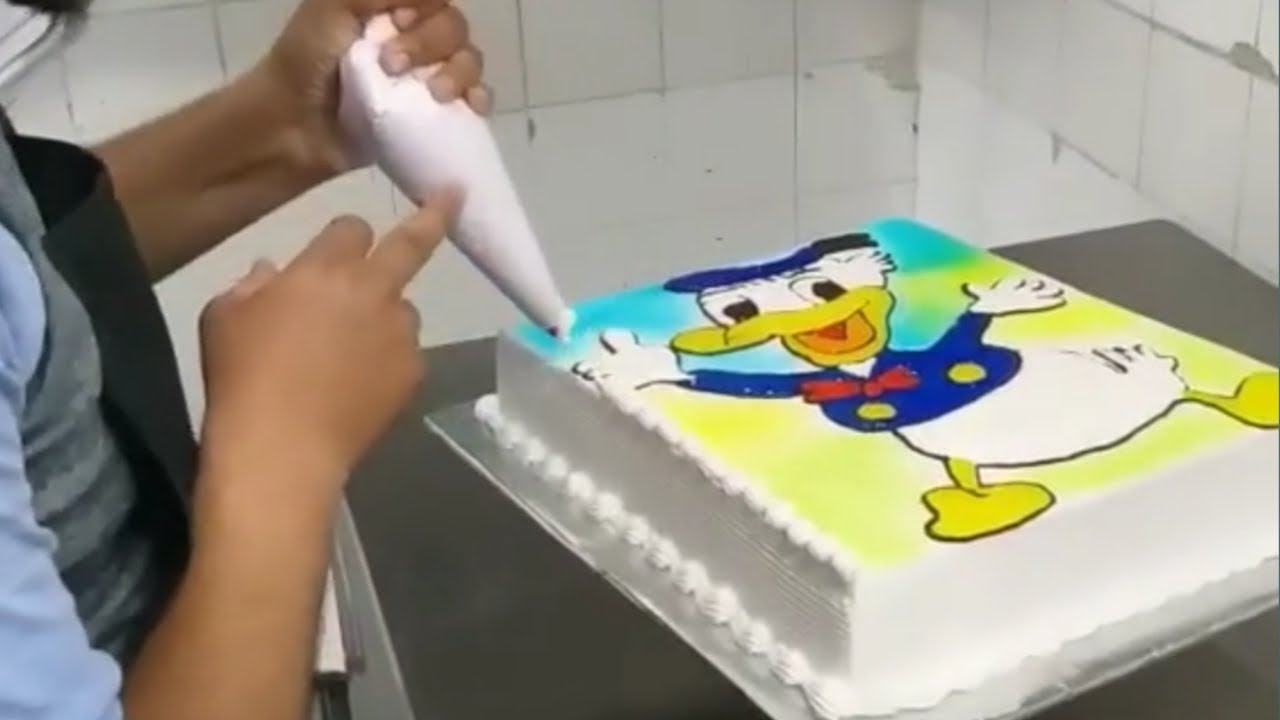 Making A Donald Duck Cake How To Make Cake Thanks You For Your Loves Youtube