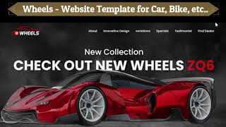 Wheels Racing Car Website Template To Launch Your New Car Available on ThemeForest