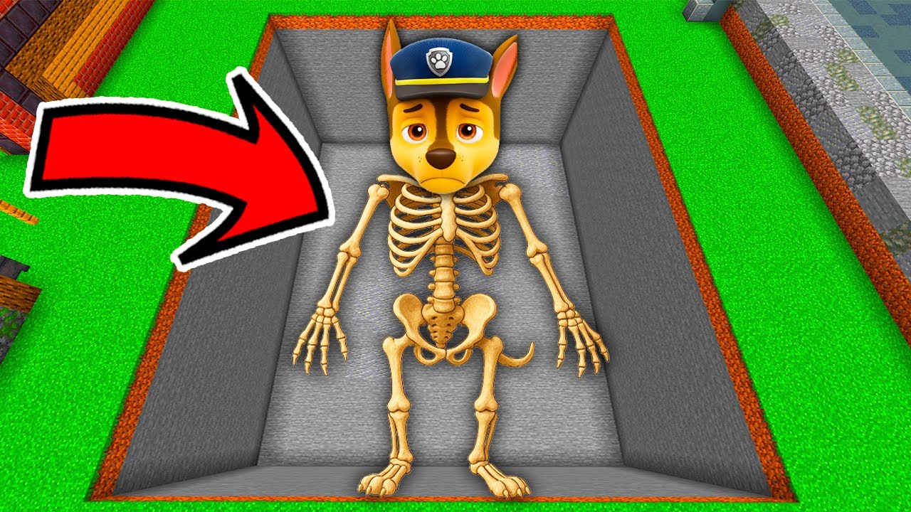 Я нашел СКЕЛЕТ ГОНЩИКА ЩЕНЯЧИЙ ПАТРУЛЬ в Майнкрафте