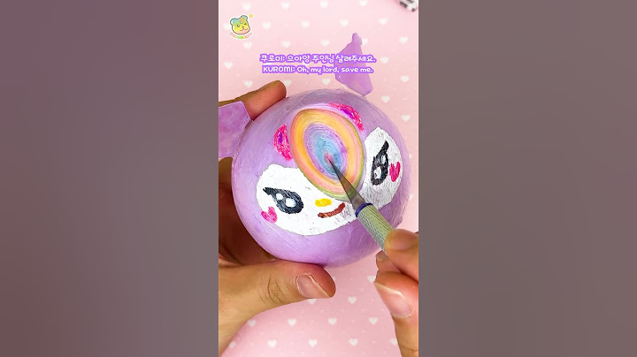 쿠로미 야광 테이프볼 자르기 / Kuromi luminescent Tape Ball cutting
