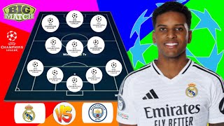REAL MADRID VS MANCHESTER CITY ✅ REAL MADRID PREDICTED STARTING LINEUP - UEFA CHAMPIONS LEAGUE 2025