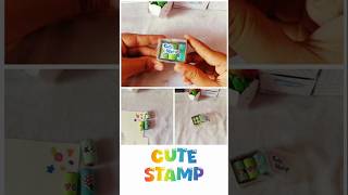 DIY Cute stamp at home with used paper #Thecraftyart #craft #art #cutestamp #stamp #diy