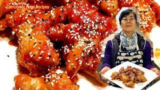 Delicious Chinese garlic fried chicken wings recipe   SWEET AND SOUR