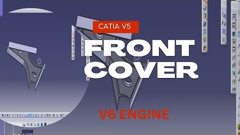 Front cover  for  v6 engine Design in Catia V5: A Step-by-Step Tutorial part 1  @Free_cad_tutorial